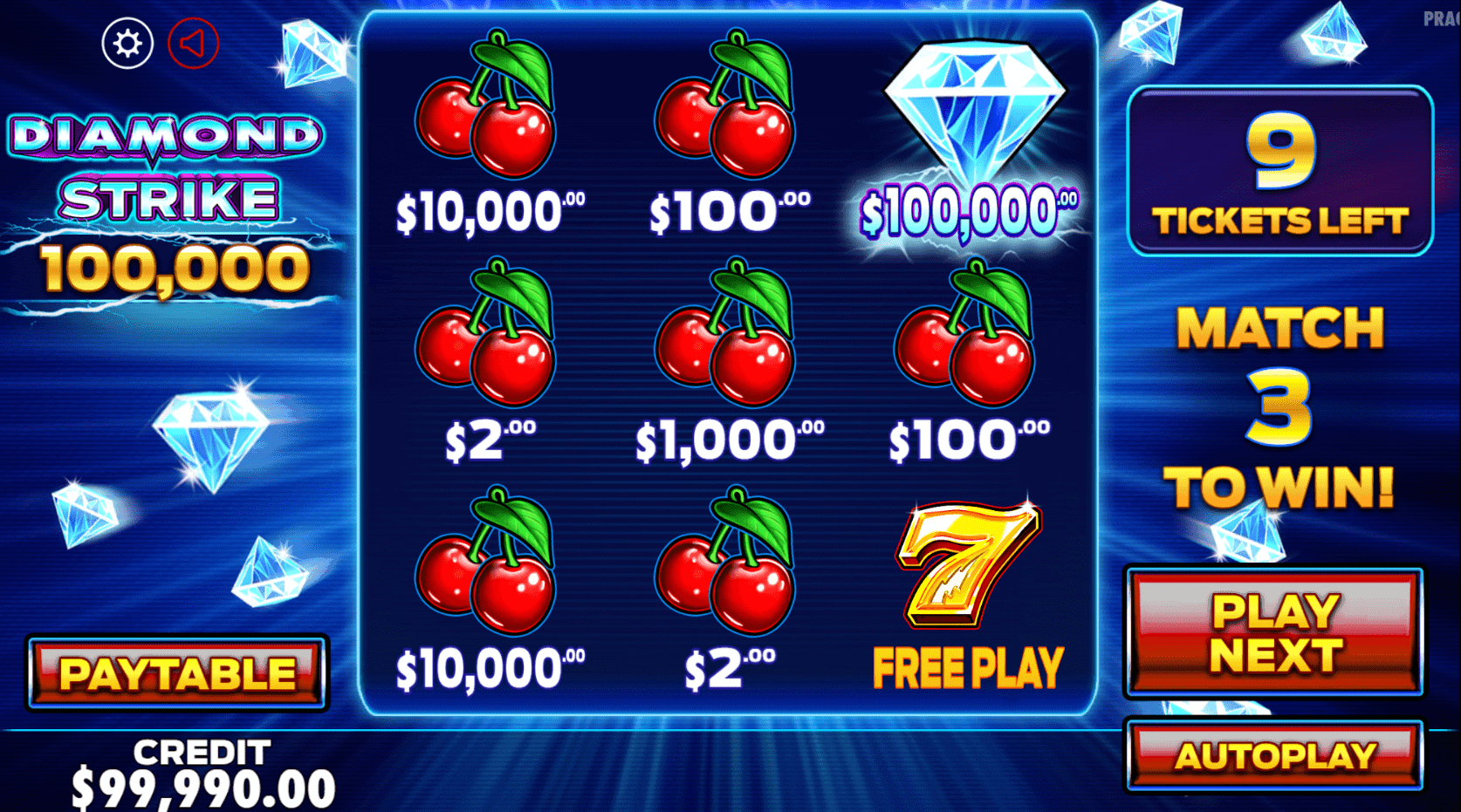 Kilauan Berlian & Kejutan Listrik Terbaik di Diamond Strike